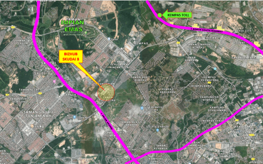Bizhub Skudai 3层半独立式工厂出租